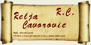 Relja Čavorović vizit kartica